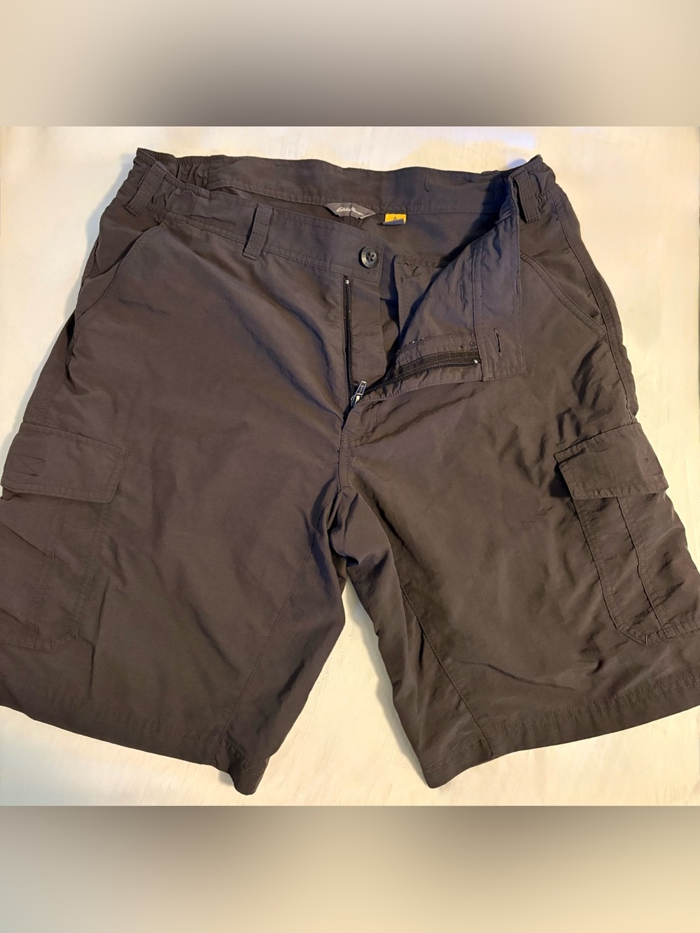Eddie Bauer Men's Charcoal Gray Cargo Shorts